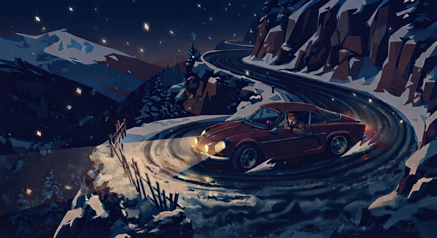 Image d'une voiture en montagne